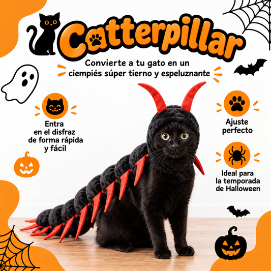 Catterpillar™Disfraz de ciempiés para gato